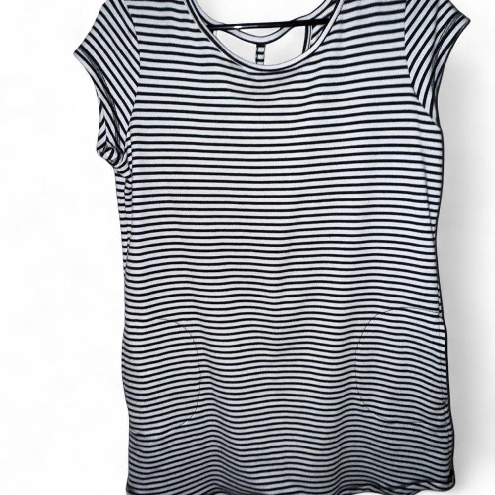 Black and White Striped Dress